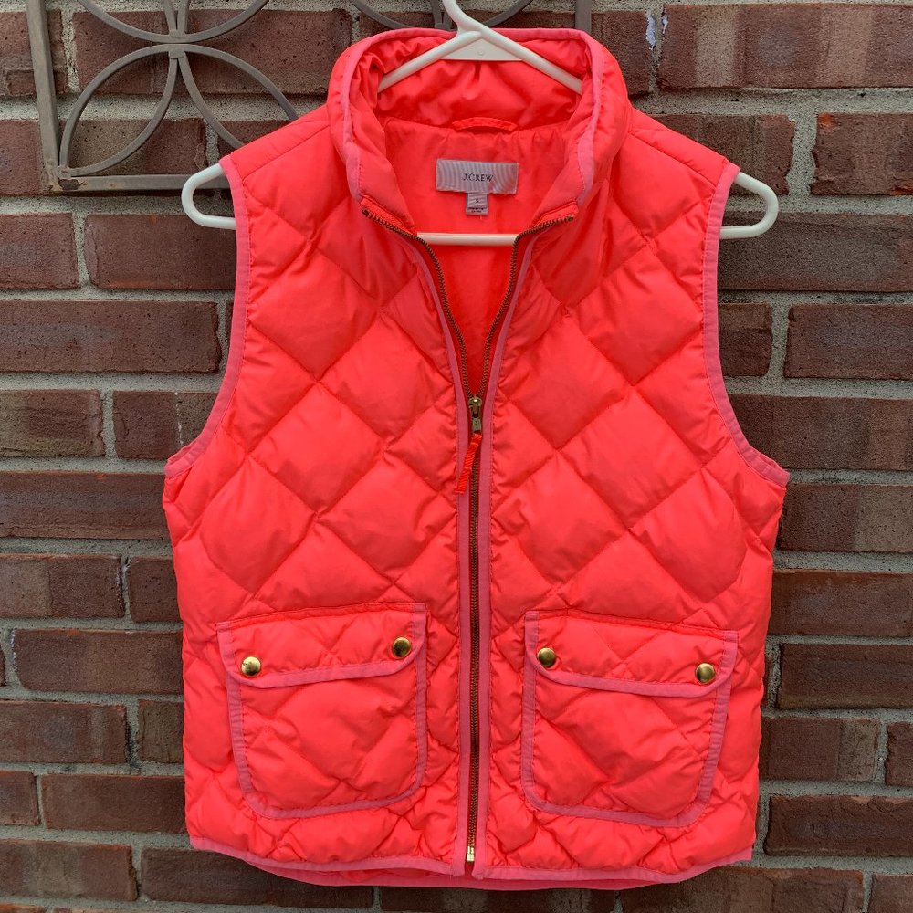 J Crew Women's Quilted Full Zip Puffer Vest